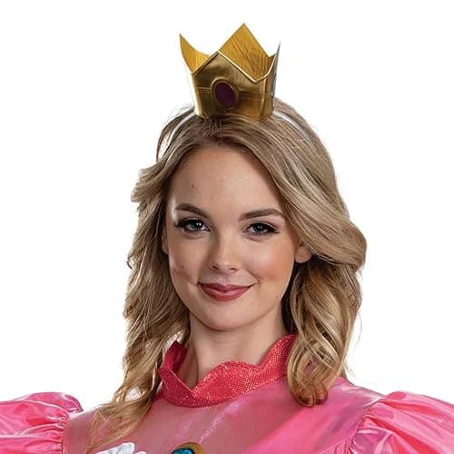 Disguise Womens Princess Peach Adult Costume, Official Super Mario Elevated Adult Costume Dress and Crown thumbnail 3