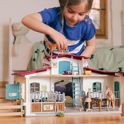 Schleich Horse Club - 115Pc Lakeside Riding Center - Kids Ages 5+ | 42567 | Horse Figurine, Equestrian Toy for Girls 5+, Realistic Horse Toy, Screen-Free Imaginative Pretend Play, Party Gifts thumbnail 3