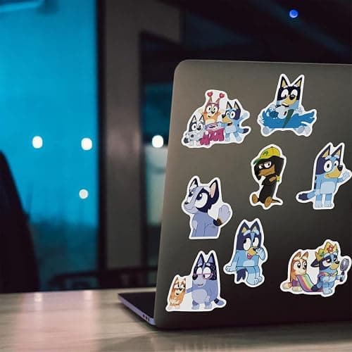 100 Cartoon Stickers Colorful Aesthetic VSCO Vinyl/PVC Waterproof Decals for Water Bottle, Phone, Case, Laptop, Skateboard, Gift for Kids, Teens, Boys and Girls (Blue 100) thumbnail 6