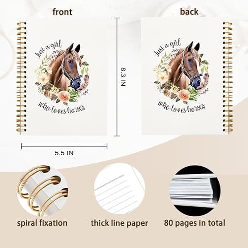 hold fizz Horse Gifts Notebook Journal, Cute Notebooks for School Women Teen Girls, Cowgirl Western Gifts for Women, Birthday Christmas Gifts for Horse Lovers, Horse Items Stuff for Girls, Spiral Notebook 5.5x8.3 thumbnail 3