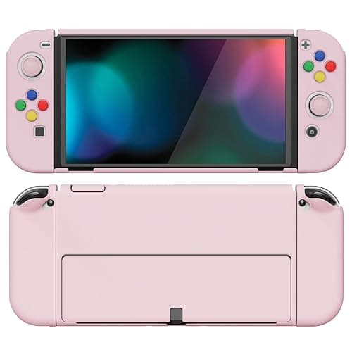 PlayVital AlterGrips Protective Slim Case for Nintendo Switch OLED, Ergonomic Grip Cover for Joycon, Dockable Hard Shell for Switch OLED w/Thumb Grip Caps & Button Caps thumbnail 8