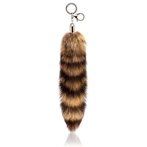 Srmsvyd therian Raccoon Furry Tail Hip Hop Punk Jeans Trousers Chain KeyChain Perfect Cosplay and Scene Accessories. - Image 1