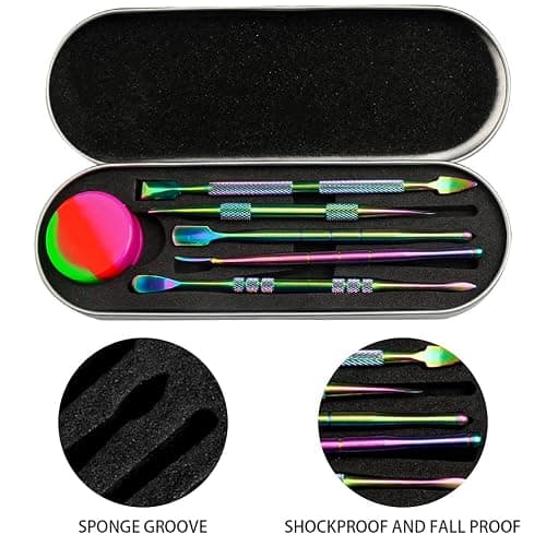 6 Pcs Wax Carving Tools Set, Stainless Steel Wax SculptingTool with Portable Metal Case, Double-Headed Modeling Tools for Wood, Clay, Pottery, Rainbow Color thumbnail 5