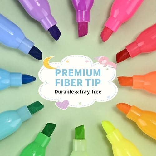 Cgerma Highlighters Assorted Colors Set, 12 Pack, Chisel Tip Bright Colors, Dry Quickly Colored Highlighters for Journaling, Study Notes, School Office Supplies thumbnail 5