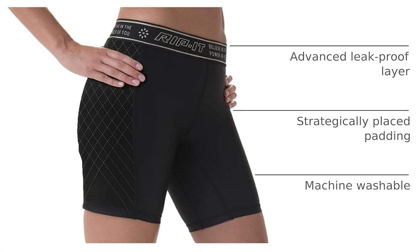 RIP-IT Period-Protection Pro Softball Sliding Shorts, Padded Compression Shorts for Women thumbnail 4