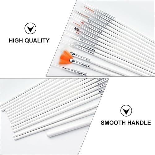 FOYTOKI Nail Polish Pens for Nail Art 30 Pcs Cake Carving Brush Set for Craft Clay Diy Tools thumbnail 7