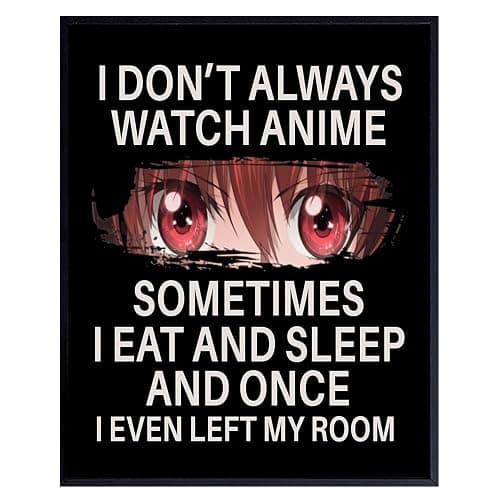 Japanese Anime Wall Decor for Teens - Anime Posters 8x10 - Wall Art Print - funny Sayings Wall Art - Sarcastic Gifts for Boys - Home Theater, Playroom, Movie Room Decor - Teen Girls Bedroom Decor - Image 1