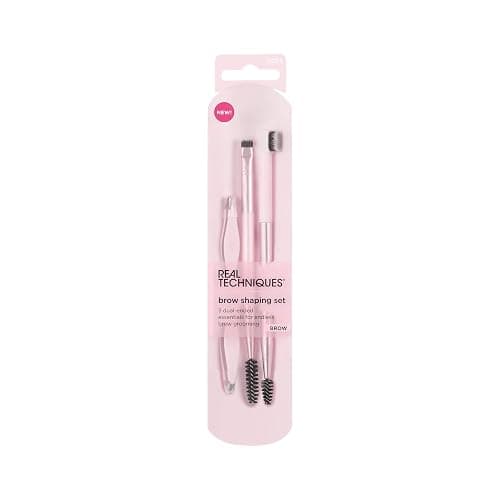 Real Techniques Brow Shaping Set, Spoolie, Tweezers & Brow Brushes | Full, fluffy brows with a brow spoolie and eyebrow tweezers set, dual-ended tools and precision tweezers thumbnail 2
