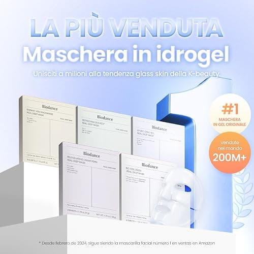 BIODANCE Hydro Cera-nol Real Deep Mask, Maschera Viso Notturna in Hydrogel, Idratante e Lenitiva, Riduce Arrossamenti e Calma Rapidamente la Pelle, K-Beauty, 34g x 4 Pezzi thumbnail 2