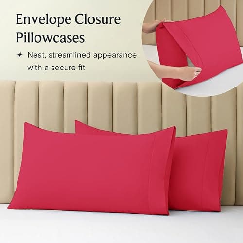 LuxClub Full Size Sheets, Deep Pocket Full Sheets Set 4PC, Soft Cooling Sheets for Full Sized Bed, Breathable Hotel Luxury Bedding Wrinkle Free, Silky Fitted Sheet & Pillowcase Sets, Lemon Yellow thumbnail 7