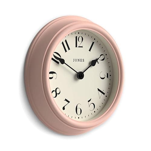 JONES CLOCKS® Frieze Wall Clock | Small Elegant Classic Round Clock | 23cm | Pink | Pretty Design Ideal for The Kitchen, Living Room, Bedroom, Large or Small Spaces thumbnail 4