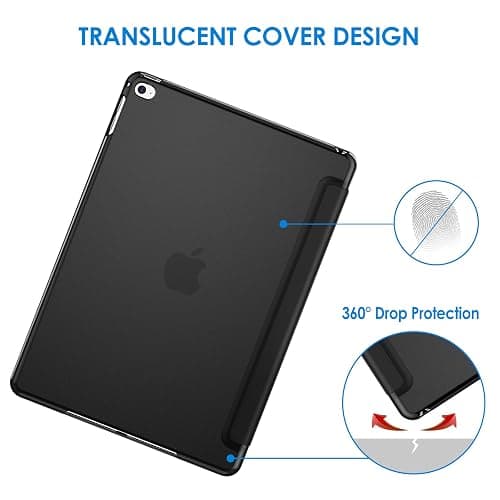 JETech Case for iPad Air 2 (2nd Generation), Smart Cover Auto Wake/Sleep (Black) thumbnail 4