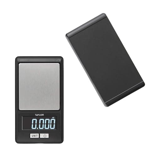 Taylor High Precision Digital Food Portion Scale – 16 oz/500 g Capacity, Compact Kitchen Scale for Portion Control, Meal Prep & Travel, Includes Protective Snap-On Cover for Storage (Black) thumbnail 3