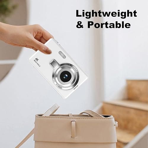 4K Digital Camera, Acbaeta Autofocus 50MP Vlogging Camera with 32G SD Card, 16X Zoom, Flash, Anti-Shake, Compact Portable Small Point and Shoot Digital Camera for Kids Student Teen Adult Beginner thumbnail 5