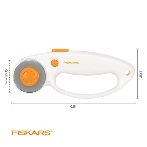 Fiskars 45mm Loop Rotary Cutter for Fabric, Arts, Crafts, Sewing | Premium Steel Blade for Precise Cuts, Ergonomic Loop Handle Improves Control, Quick-Change Blade Design, Quilting Supplies thumbnail 3