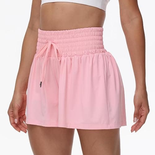 Blaosn Flowy Athletic Shorts for Women Gym Workout Running Short Pants High Waist Skort with Pocket Casual Summer Clothes thumbnail 4