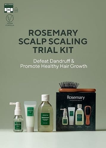 AROMATICA Rosmarin Kopfhaut-Skalierung - Geschenkset - [Mini Holzhaarbürste / rosmarin shampoo 100 ml / Rosmarin-Wurzel Verstärker 30 ml / Kopfhaut-Peeling 30 ml] Pflanzenbasiertes veganes hair care thumbnail 2