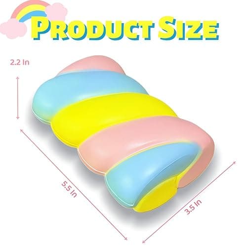 SUISUILE 5.5 Inch Large Slow Rising Squishy Toys, Food-Shaped Slow Rising Squishies, Soft Foam Squishy Fidget Toys for Anxiety Relaxation, Giant Squeeze Toy for Decompression thumbnail 2