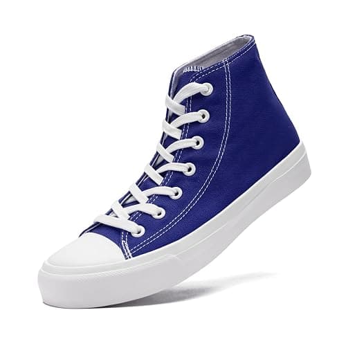 Canvas High Top Sneakers for Women Men Classic Lace Up Canvas Shoes Womens Mens Fashion High Top Sneakers Casual Tennis Walking Shoes - Image 1