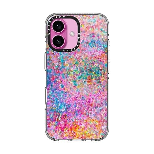 CASETiFY Clear iPhone 16 Case [Not Yellowing / 6.6 ft. 3X Military Grade Drop Protection/Magsafe] - My Neon Summer - Clear thumbnail 2