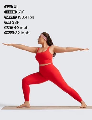 CRZ YOGA Butterluxe Square Neck Crop Tank Tops for Women - Workout Longline Sports Bras Padded Yoga Camisole thumbnail 5