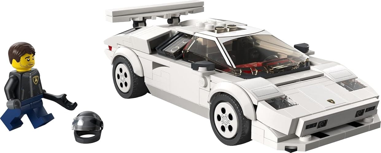 Lego Speed Champions Lamborghini Countach 76908, Race Car Toy Model Replica, Collectible Building Set with Racing Driver Minifigure thumbnail 5