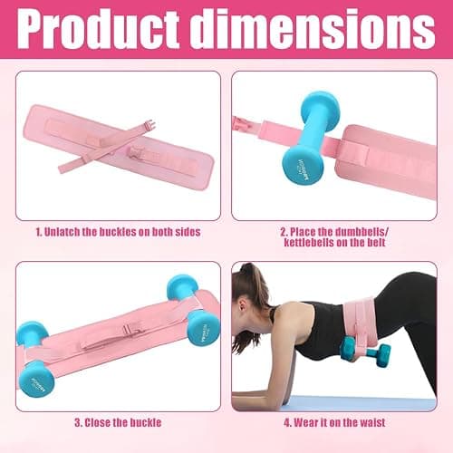 Exercise Hip Thrust Belt, Booty Belt for Hip Thrust, Adjustable Lifting Belt,Hip Belt Pad for Dumbbells Kettlebells Gym Fitness Bodybuilding Weightlifting thumbnail 3