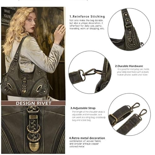 Angelkiss Hobo Purses and handbags for Women Satchel Handbag Women Purses Large Daily Shoulder Bags | Purses, handbags, Handbag, Women Purses, Large, Daily thumbnail 6