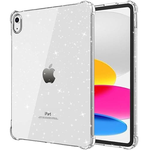 MOBIXX Glitter Clear Case for iPad 11th Gen 11-Inch (2025) & 10th Gen 10.9-Inch (2022), Slim Shockproof TPU Protective Transparent Cover ((Glitter) Clear) - Image 1