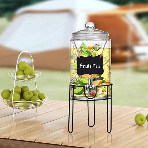 1 Gallon Drink Dispenser with Stand, Drink Dispensers for Parties, Beverage Dispenser with 100% Leakproof Spigot, Ideal for Lemonade, Juice, Water, Laundry Detergent Dispenser thumbnail 7