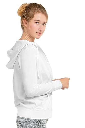 Sofra Women's Thin Cotton Zip Up Hoodie Jacket thumbnail 3