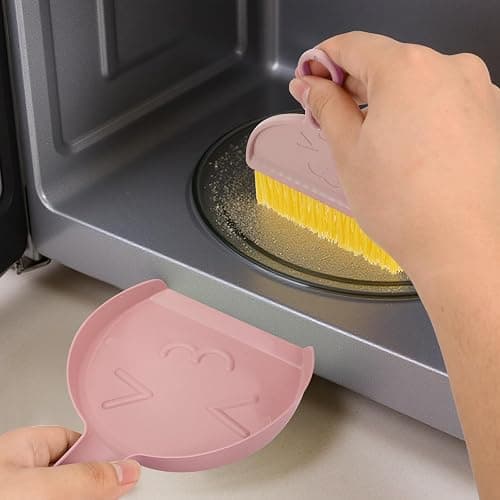 Shaloxar Small Broom and Dustpan Set,mini Compact Portable, for Home, Sofas, Kitchen countertops, Storage Shelves, Office desks, bathrooms, and pet Areas (Pink) thumbnail 5