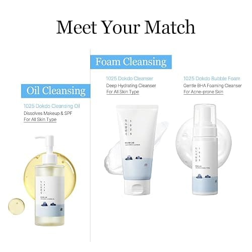 ROUND LAB 1025 Dokdo Cleansing Oil 6.76 Fl Oz, Lightweight Oil Cleanser for Face, Makeup Remover for Sensitive Skin, Blackhead and Pore Cleansing, Easy to Wash Off, No Oily Residue, Korean Skin Care thumbnail 7