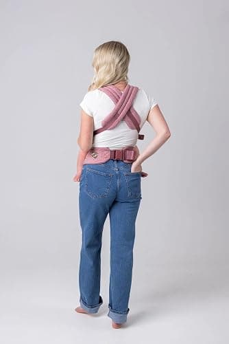 Mabē Monarch Ergonomic Baby Carrier – Premium Cotton Soft Structured Newborn to Toddler Carrier with Hip-Healthy Design, 3 Carry Positions (7-35lbs), Lightweight & Breathable,(Mauve Wings) thumbnail 5