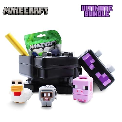 Just Toys – Minecraft Ender Dragon Surprise Bundle, Mystery Toys Inside | Series 2 Ender Dragon 9-inch figure opens to reveal a surprise squishme, hanger, plush, spinner & poster inside thumbnail 2