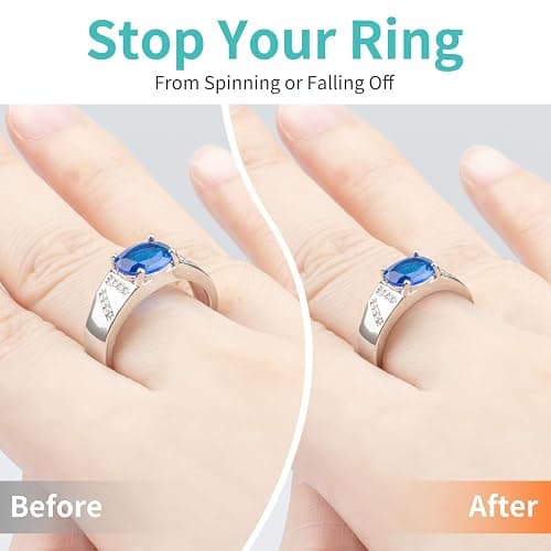 Ring Sizers for Loose Rings, 8 Pack 8 Sizes, Ring Size Adjuster, Invisible Ring Guards for Women and Men, Ring Resizer with Polishing Cloth，Fits Bands Width to 1-8mm thumbnail 3