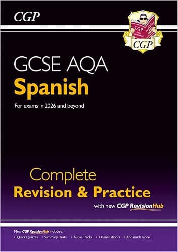 New GCSE Spanish AQA Complete Revision & Practice with CGP RevisionHub (for exams from 2026): Includes Audio & Online Tests (CGP AQA GCSE Spanish) - Image 1