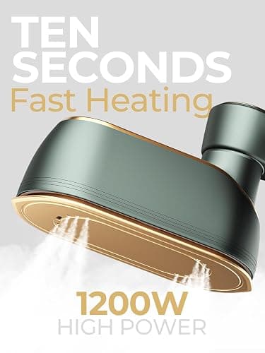 Portable Travel Steamer, 1200W Handheld Fabric Steamer for Clothes, 4 Modes with LCD Display, Powerful Wrinkle Remover for Home & Travel, 150ml Water Tank, 10S Fast Heat-Up, 180° Swivel Handle, Green thumbnail 3