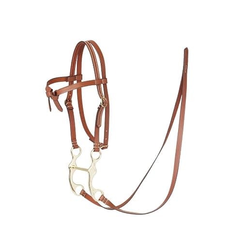 LeMieux Hobby Horse Western Bridle - Tan - Soft Leather with Metal Shank Bit - Fully Adjustable - Suitable for Ages 3+ - Image 1