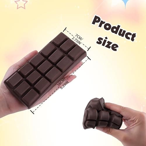 Anboor Slow Rising Chocolate Squishy Toys for Kids Food Foam Stress Squishes Cute Giant Squeeze Toy thumbnail 2