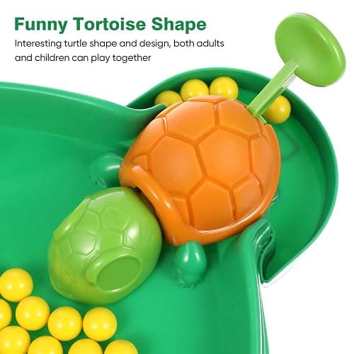 Amosfun SchildkröTen Spielzeug Kinder Tischspiel Mit 36 Bohnen Interaktives SchildkröTe Spiel FüR 2-4 Spieler Lustiges Intelligentes Brettspiel FüR Kinder Und Familie 9.84X9.84X3.15 Zoll thumbnail 6