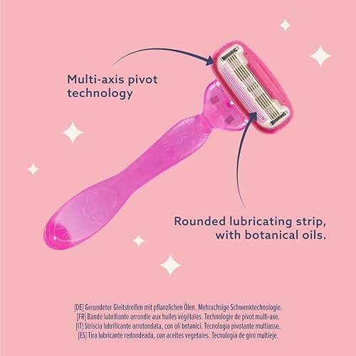 by Amazon Women's 5 Blade Razor with Multi Axis Pivot handle + 3 refills thumbnail 2