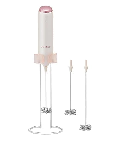 Flendy Rechargeable Milk Frother Handheld, Coffee Frother Handheld with USB-C Charging Stand, Electric Drink Mixer Handheld, Mini Electric Whisk Frother for Coffee, Matcha, etc - Image 1