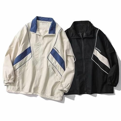 Wyeysyt Women's Y2k Jacket Zip Up Lightweight Windbreaker Jacket Varsity Oversized Sport Jacket Y2k Clothing 90s Jacket thumbnail 7