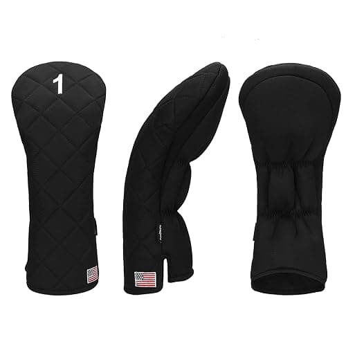 YuEagleSky Golf Head Covers Driver Fairway #3#5 Hybrid USA Flag for Club Men Women, (Black or White) thumbnail 2