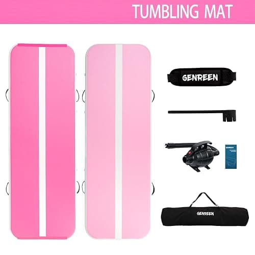 Genreen,tumble mat,tumble mats for kids,tumble mats,inflatable mat,cheer mat,gymnastic mat,mat for gymnastics,tumbling mats for kids,material improvement,multicolor,various sizes thumbnail 2