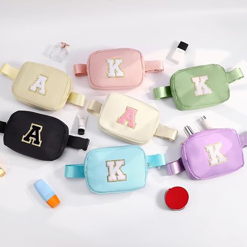 YOOLIFE 4 5 6 7 8 9 10 11 12 Year Old Girls Birthday Gifts, Initial Fanny Pack Crossbody Bag Purse for Teen Girl Belt Bag, Beige A thumbnail 7
