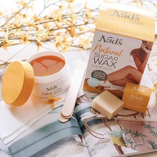 Nad's 100% Natural Sugar Wax Kit, Vegan, Hypoallergenic, No-heat Formula Waxing Sugar Paste, Includes 6 Wooden Spatulas, 10 Reusable 100% Cotton Strips, 1 Pre-wax Cleansing Soap & Sugar Wax 6oz thumbnail 8