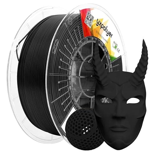 YXPOLYER Flexible PLA Filament Flex PLA Pro 3D Printer Filament Black for Printing Airless Basketball, Lightweight High-Elastic Soft 1.75mm 1KG, Dark Black - Image 1