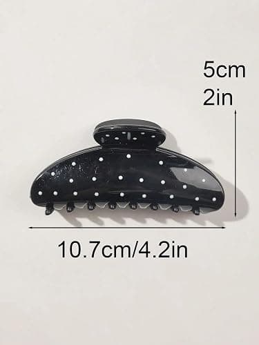 KEMMINTVN Strong Hold Polka Dot Hair Claw Clips Set of 2 for Thick Hair, Non-Slip Daily Styling, Cute All-Season Hair Accessories thumbnail 7